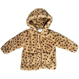 Zara Baby Brown Faux Fur Hooded Jacket